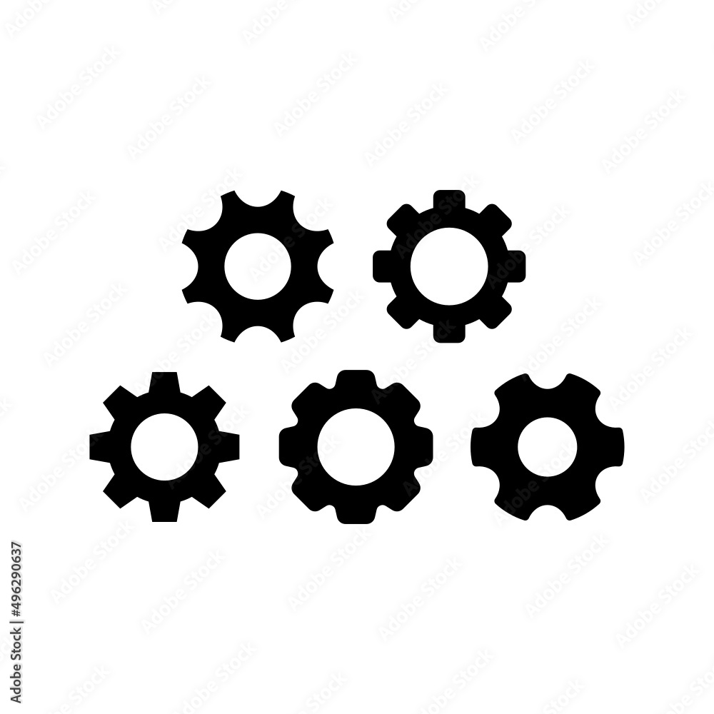 Settings Icon Set Vector Symbol Design Illustration Settings Icon Set Vector Symbol Design Illustration