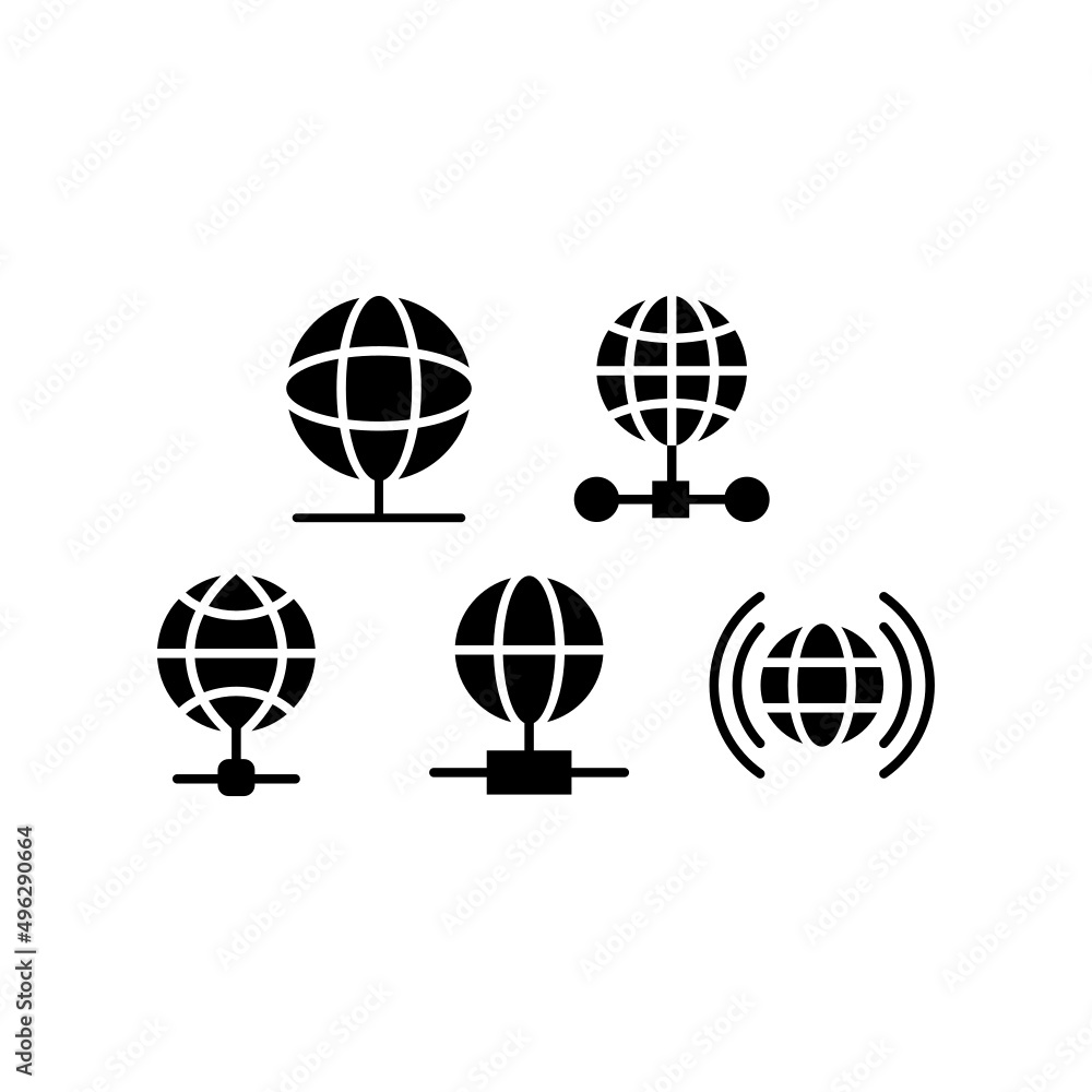 Fototapeta premium Network Icon Set Vector Symbol Design Illustration