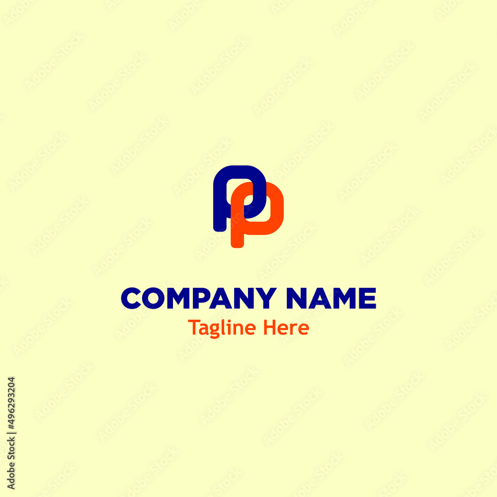 Fototapeta premium p font letter logo design 