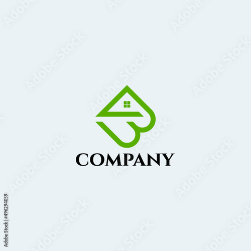 Free Download house logo with abstract letter B graphic design - GFXLoad