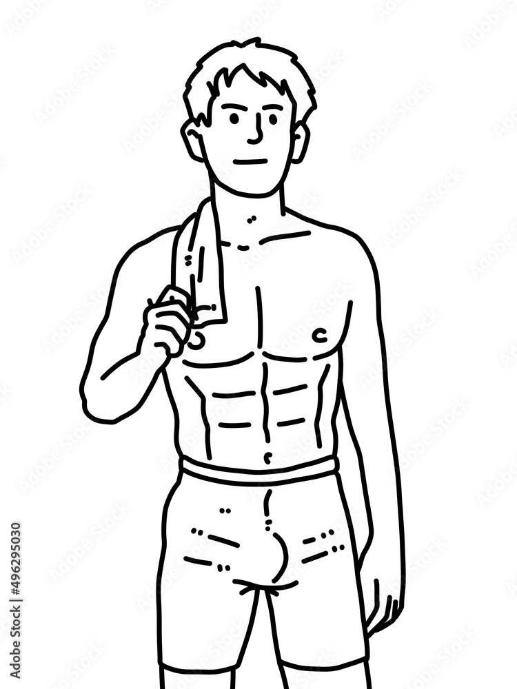 black and white of cute man cartoon for coloring black and white of cute man cartoon for coloring