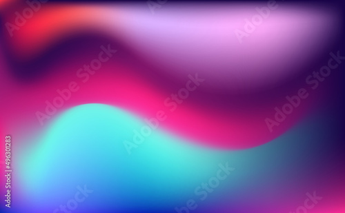 Colorful smooth soft banner template.Gradient mesh abstract background. Abstract blurred gradient mesh background bright rainbow colors.