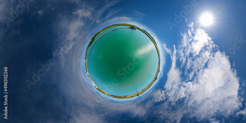 Fotografie little planet quarry pond