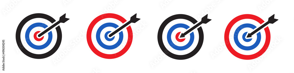 Target Icon. Archery Target Icon, Vector Illustration Target Icon. Archery Target Icon, Vector Illustration