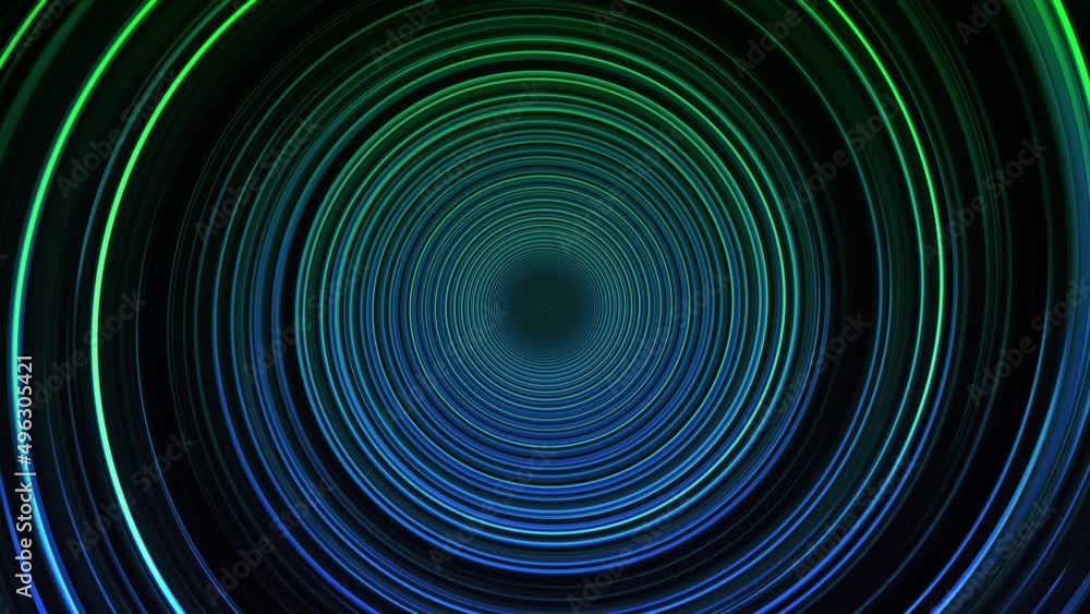 Gradient green and blue tunnel motion effect infinite zoom Gradient green and blue tunnel motion effect infinite zoom