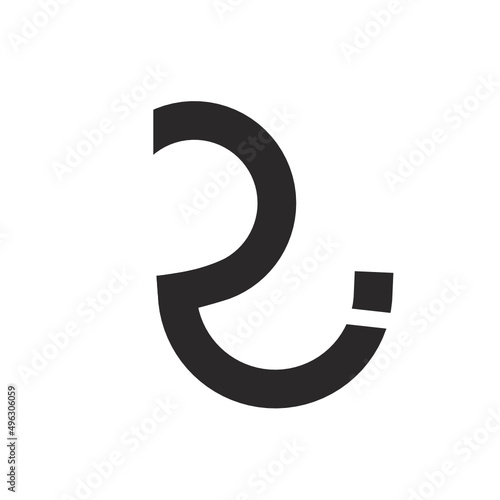 R letter, RI, or IR initials modern  company and personal logo