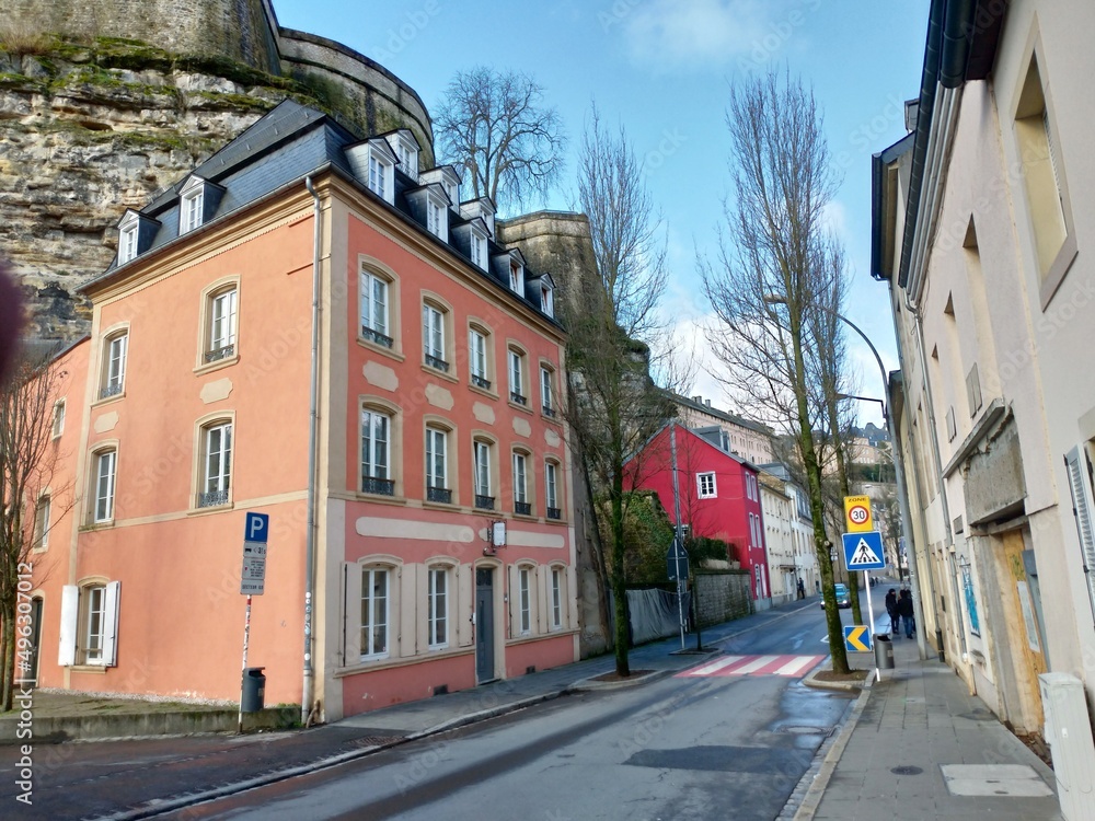 Fototapeta premium Street and Buildings of Luxembourg