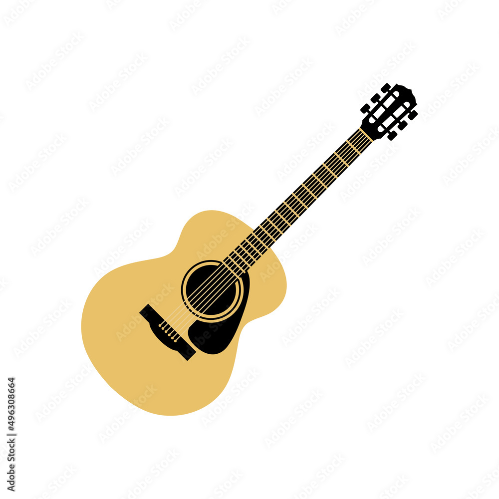 guitar graphic design template vector