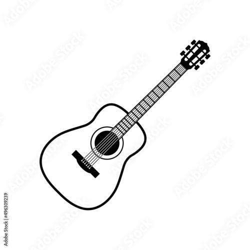 guitar logo icon design template vector