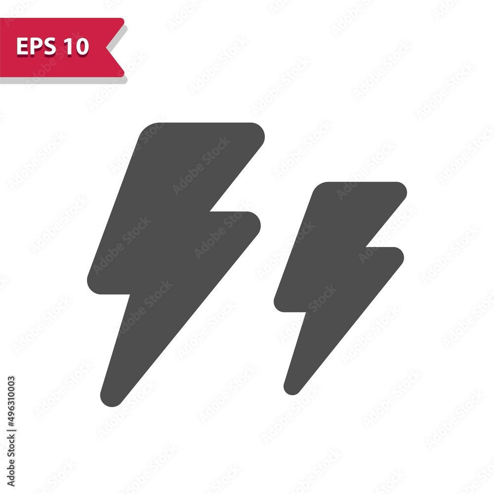 Lightning Bolt Icon - Lightning, Storm, Weather Lightning Bolt Icon - Lightning, Storm, Weather