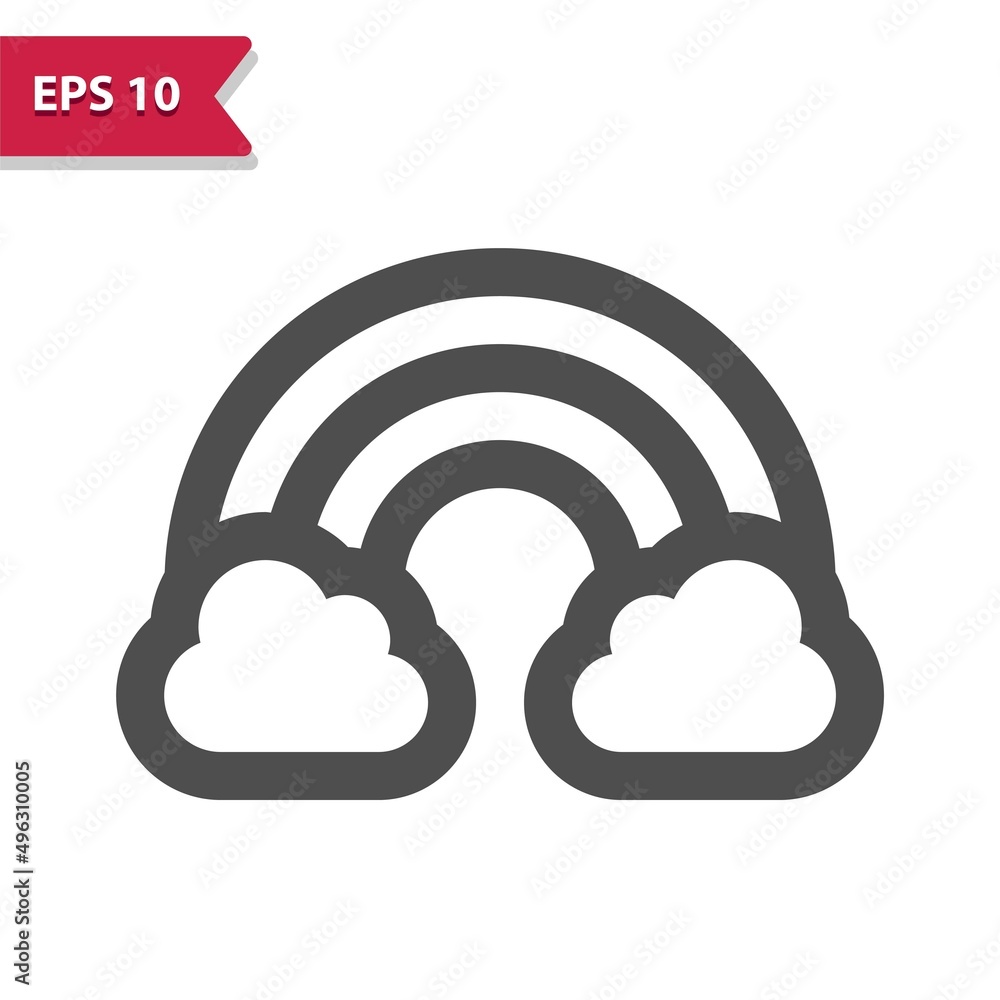 Rainbow Icon. Weather, Cloud, Clouds Rainbow Icon. Weather, Cloud, Clouds