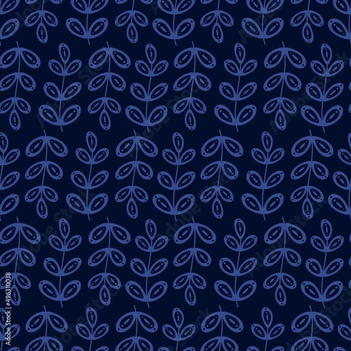 Seamless pattern in scandinavian style with branches. Fashionable interior design. Vector illustration