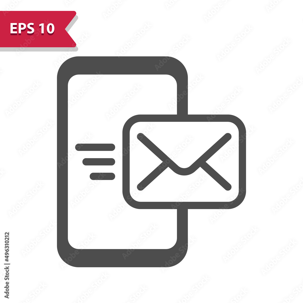Mobile Phone and SMS Icon Mobile Phone and SMS Icon