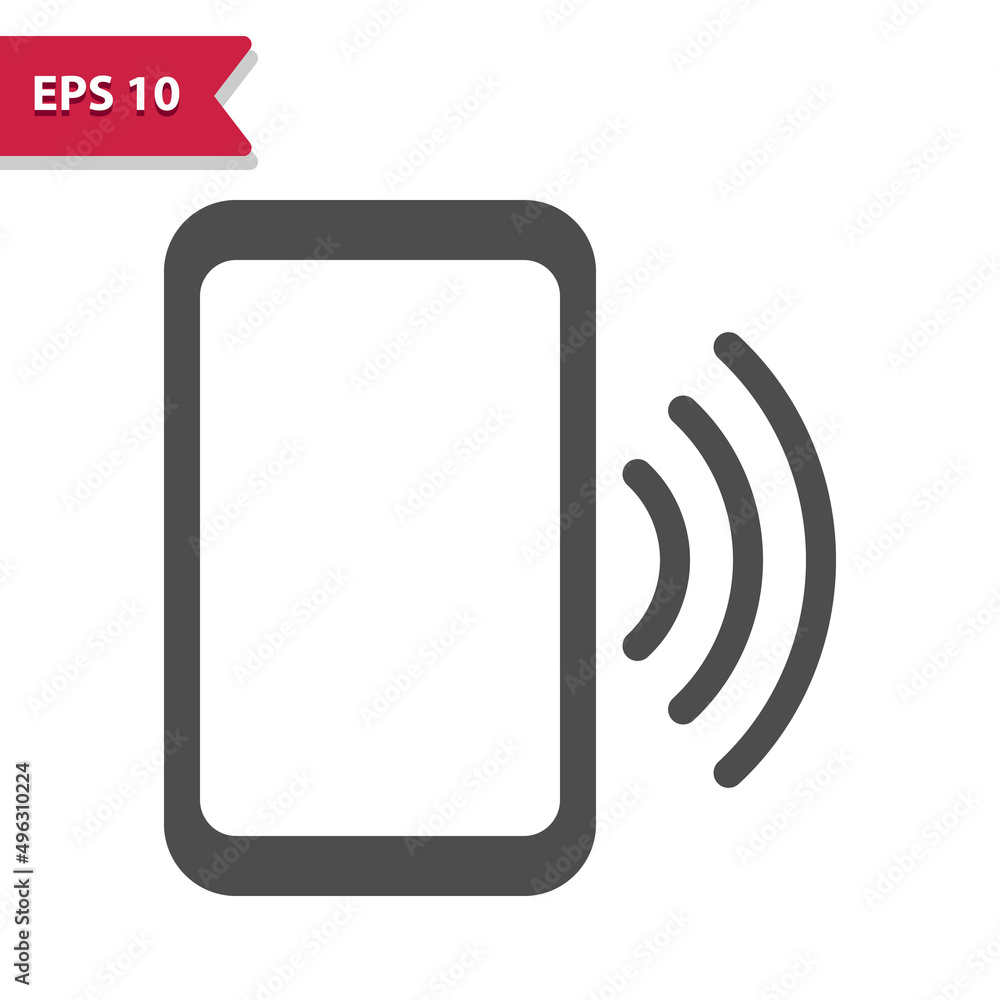 Smartphone With NFC - Mobile Phone Icon Smartphone With NFC - Mobile Phone Icon