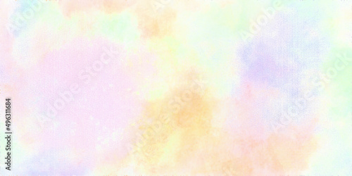 Abstract multi colorful background and Watercolor background with Hand painting soft pink and multi color splashes for artistic banner, template postcard design and multi color background.