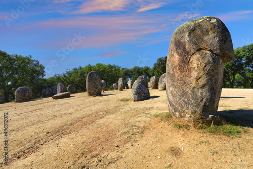 Megalithic Site, Cromlech of the Almendres, Village of Our Lady of Guadalupe, Evora, Alentejo, Portugal