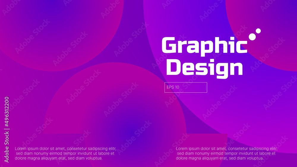 Fototapeta premium abstract purple gradient background with geometric shapes composition.vector illustration