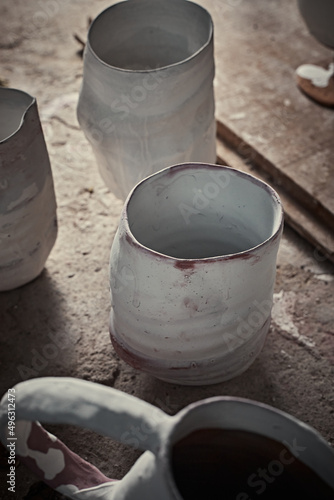 handmade ceramics, empty craft ceramic cup
