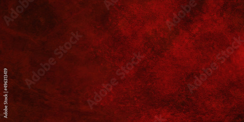Red background with texture and distressed vintage grunge and watercolor paint stains in elegant Scary Grunge Background. Abstract red background with texture grunge  old vintage paint spatter  black.
