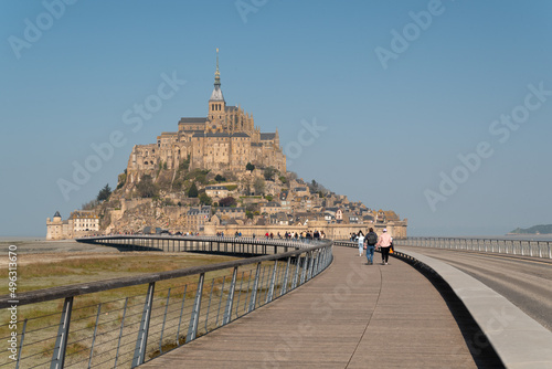 Tourists in Mont Saint Michel