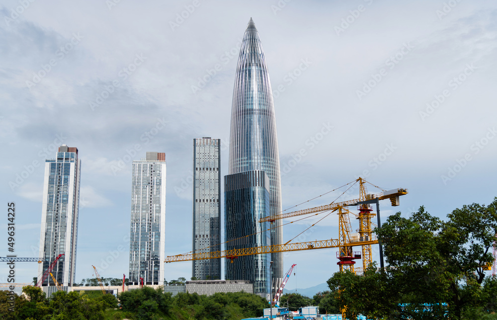 Fototapeta premium New office building under construction