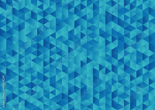 Triangle blue sea abstract geometric gradient background	
