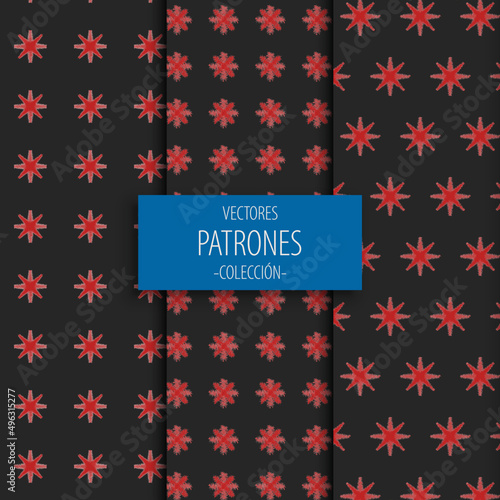 textura de estrellas rojas