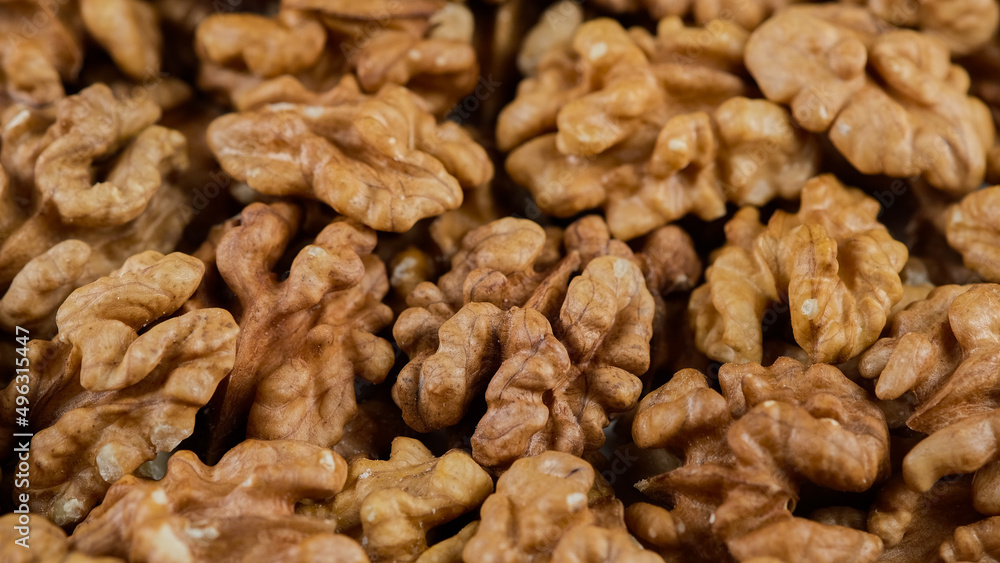 Walnuts without shell top view. Healthy vegan food concept Walnuts without shell top view. Healthy vegan food concept