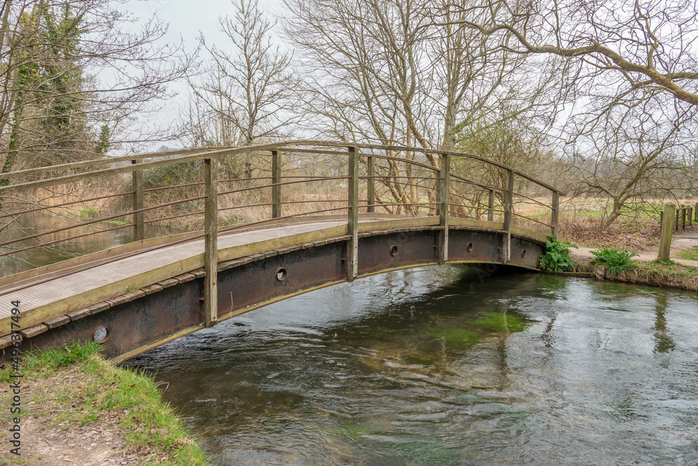 bridge over the River Test at Mottisfont Hampshire England bridge over the River Test at Mottisfont Hampshire England