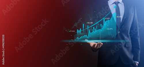 Business development, financial plan and strategy.Analysis finance graph and market chart investment. Digital economy exchange.Development and growing growth plan.Stock market investment.banking.