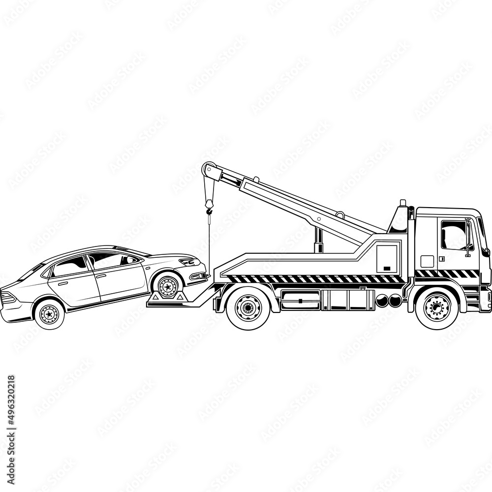 Tow Truck Detailed Vector Clipart Tow Truck Detailed Vector Clipart