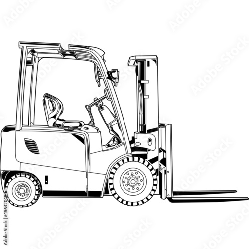 ForkLift Detailed Vector Clipart