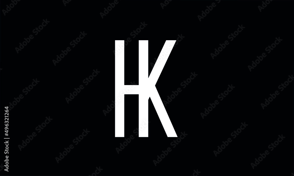 Letter Initial HK Vector Logo Design Letter Initial HK Vector Logo Design