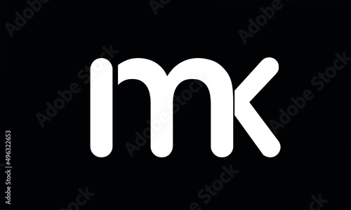Letter Initial mk Vector Logo Design