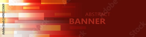 Abstract red square light banner design background