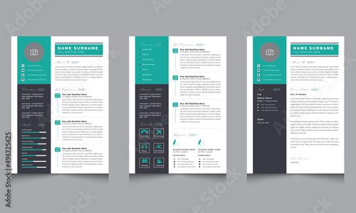 Clean Resume Templates  Professional Resume  and Cover Letter  layouts Set