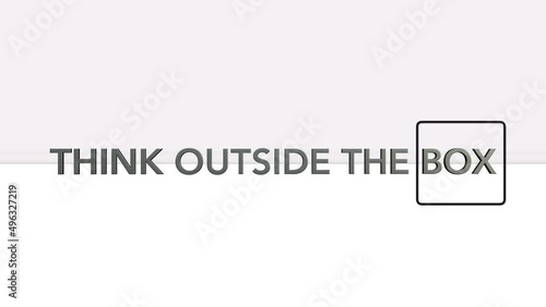 Animazione testo 3D Think outside the box