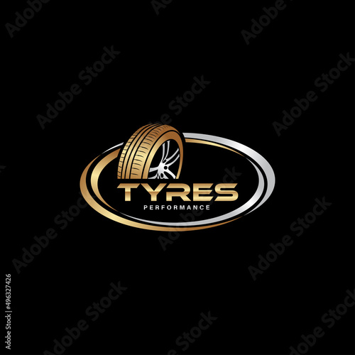 Tire logo design template, vector illustration