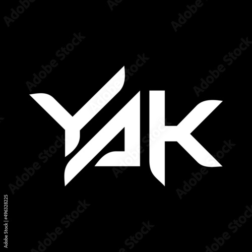 Letter YAK logo design template vector. Letter YAK logo design vector illustration. Letter YAK business and Technology logos.