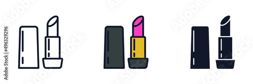 lipstick icon symbol template for graphic and web design collection logo vector illustration