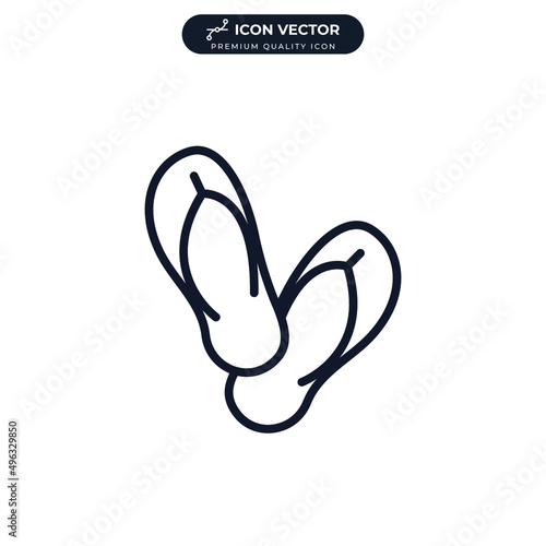 flip flops icon symbol template for graphic and web design collection logo vector illustration