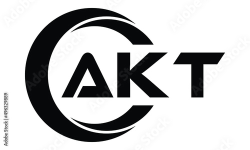 AKT swoosh logo design vector template | monogram logo | abstract logo | wordmark logo | lettermark logo | business logo | brand logo | flat logo.
