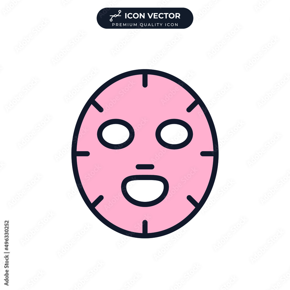 facial mask icon symbol template for graphic and web design collection logo vector illustration