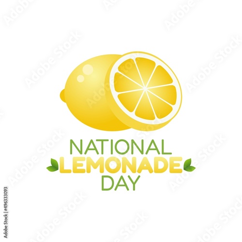 vector graphic of national lemonade day good for national lemonade day celebration. flat design. flyer design.flat illustration.
