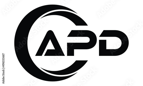 APD swoosh logo design vector template | monogram logo | abstract logo | wordmark logo | lettermark logo | business logo | brand logo | flat logo.