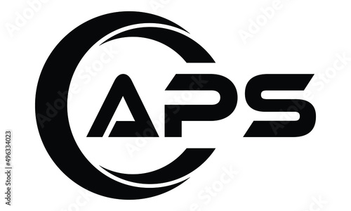 APS swoosh logo design vector template | monogram logo | abstract logo | wordmark logo | lettermark logo | business logo | brand logo | flat logo.