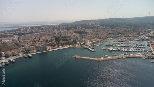 Areial Photo of Cesme Marina in Izmir, Turkey. High quality photo