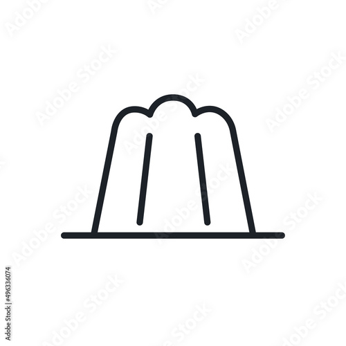 Pudding icon. Sweet desserts and pastry isolated line icons