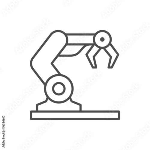 Robotic equipment line outline icon