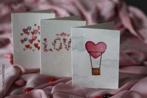 Hand painted Valentines Day cards for loved ones
